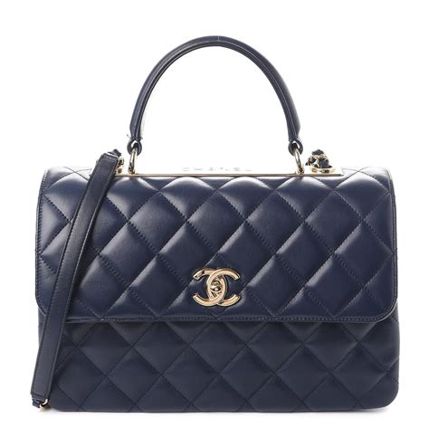 navy blue chanel purse.